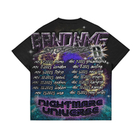 T-shirt unisexe de luxe en jersey de coton épais 300 grammes pour homme, imprimé sérigraphié, coupe oversize