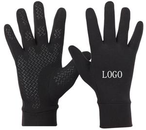 Touchscreen Custom Anti Slip Silicone Gel Winter <b>Thermal</b> Warm <b>Fleece</b> Lining High Quality Needle Detection Running Cycling Gloves - Product Image 1