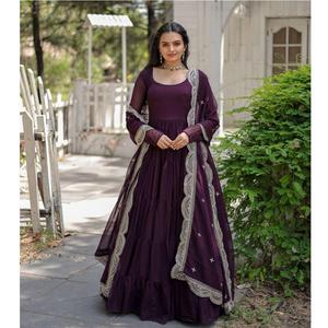 ชุดยาว anarkali ดีไซเนอร์สำหรับผู้หญิงเข้ากันได้กับ dupatta - Product Image 1