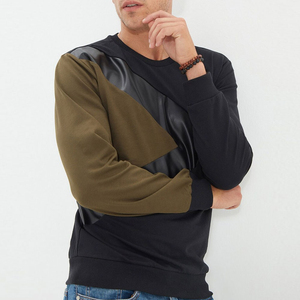 Sudadera ecológica de invierno de manga larga con cuello redondo Premium 100% algodón a prueba de viento para hombre Servicio OEM Color sólido personalizado - Product Image 5