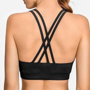 สปอร์ตบราไร้รอยต่อคุณภาพสูงสำหรับผู้หญิงบราออกกำลังกายโยคะรองรับขนาดกลางโลโก้ออกแบบได้ตามต้องการ - Product Image 4