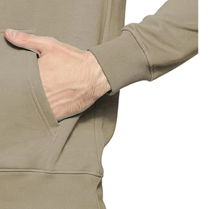 Sudadera con capucha beige personalizable para hombre y mujer, sudadera lisa de lana en blanco, Top con capucha personalizado - Product Image 4