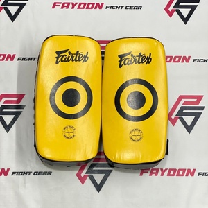 Fairtex New Yellow Black Customized Training Kick Boxing Kick <b>Shields</b> Professional Boxing Training Gear Your Own Logo Curved Pad - Product Image 1