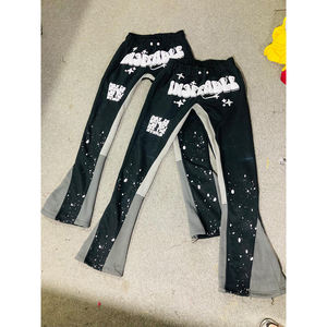 Ropa de calle de invierno para hombre, chándales, pantalones acampanados hechos a medida, conjuntos de sudaderas con capucha, etiquetas con logotipo personalizado, Algodón ligero transpirable - Product Image 2