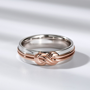 Bague d'éternité pour homme en argent sterling avec nœud de connexion éternelle Jeulia - Product Image 4