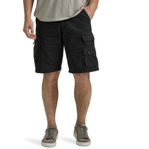 Pantalones cortos Cargo personalizados transpirables negros para hombre, pantalones cortos Cargo de algodón 100% con múltiples bolsillos para exteriores transpirables de verano - Product Image 1