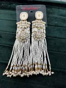 Pendientes de Perlas Étnicas con Circonitas, Estilo Araña Antigua, Chapados en Oro con Perlas de Aleación, Forma de Campana, para Bodas, Gran Venta - Product Image 3