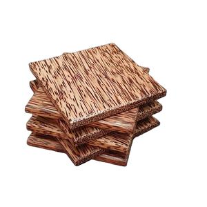 Posavasos de té de madera de palma cuadrado de alta calidad hecho a mano para bodas, fiestas, cafés, restaurantes, posavasos cuadrado para servir - Product Image 1