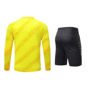 Hot Selling Quality Orange Plus Size 100% Polyester Soccer Wear Long Sleeve Football Goalkeeper Uniform Short Pant - Product Image 6