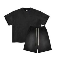 Ensemble de sweats à capuche respirants personnalisés 2025 – Style streetwear décontracté vintage délavé effet soleil, coupe ample et oversize 100 % coton