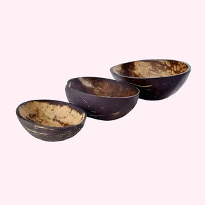 Cuenco de cáscara de coco Natural 100% de la mejor calidad, vajilla ovalada de diseño moderno, técnica personalizada para el almacenamiento sostenible de alimentos - Product Image 1
