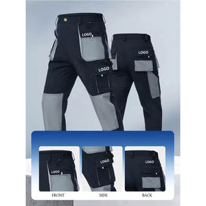 Pantalons de travail durables pour hommes, vêtements de travail robustes pour chantier, avec plusieurs poches et genoux renforcés - Product Image 4
