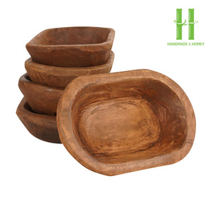 Tazón de masa de madera hecho a mano ecológico para decoración del hogar vintage y para decoraciones navideñas regalos OEM hecho en Vietnam - Product Image 5