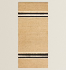 Tapis de jute tissé à la main traditionnel indien magnifiquement conçu tapis de sol en laine fait à la main pour une utilisation dans une chambre ou une porte - Product Image 5