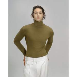 Camisa de cuello alto de lana de alta calidad para hombre Heritage, estampado informal de invierno, tela tejida de sarga transpirable, soporte antiarrugas ODM - Product Image 1