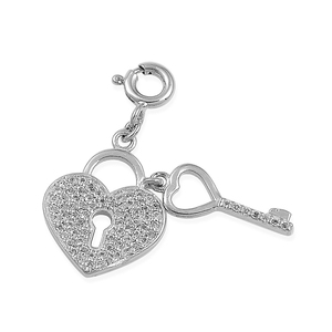 Accesorios encanto alfabético 925 plata esterlina con CZ piedra preciosa amor colgante para regalo de San Valentín joyería - Product Image 2