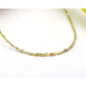 Collier en argent sterling avec perle de diamant brut jaune, colliers uniques en diamant - Product Image 3