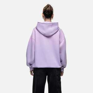 Sweat à capuche oversize pour femme, personnalisé, délavé, avec logo frontal, vintage, lilas délavé, anti-plis, respirant, pour le sport – Meilleures ventes - Product Image 2