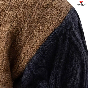 Meilleure vente hommes hiver couleur unie décontracté col rond pull pull à manches longues grande taille avant Logo anti-boulochage laine cachemire - Product Image 4