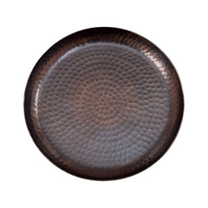 Wholesale Antique Hammered Aluminium Round Shape <b>Tray</b> For Home Hotel ware Tabletop <b>Decorative</b> <b>Tray</b> - Product Image 6