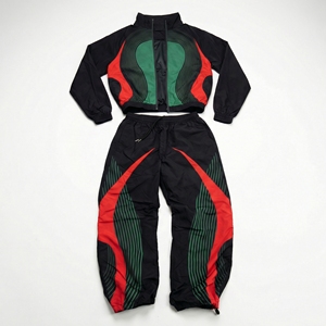 Ensemble survêtement coupe-vent pour homme, 2 pièces, veste et pantalon zippés, 100% nylon, résistant à l'eau, logo personnalisé, taille grande - Product Image 1