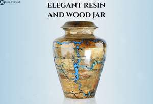 Latest Design Wooden Cremation <b>Urns</b> High Quality Human Ashes Jar for Adults & Elders Elegant Keepsake Box From Funeral Suppliers - Product Image 4