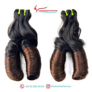 Grande vente en gros d'extensions de cheveux humains cuits à la vapeur rebondissants bouclés Super Double génie trame de cheveux cuticules cheveux alignés pour les femmes - Product Image 4