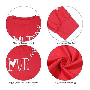 Camiseta de manga larga de Jersey individual de algodón de gran tamaño 100% para mujer, nuevo diseño, estampado informal, precio directo de fábrica, más ODM - Product Image 4