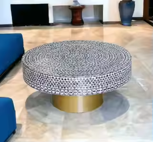 Table basse de luxe de haute qualité, artisanale, écologique, traditionnelle, incrustée de nacre, peinte à la main, meilleur prix pour le salon - Product Image 2