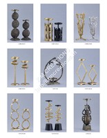 Nouveauté : Porte-pilier en métal finition nickel, fait main, décoration d'intérieur, style campagne française, décoration de mariage