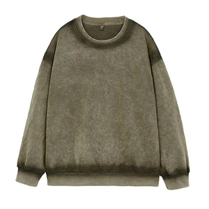 Pull pour hommes Logo personnalisé Ras du cou Sweat blanc Vintage Ras du cou 100% coton Sweat Shirt Respirant Taux de vente entier - Product Image 3