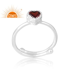 แหวนพลอยโกเมนธรรมชาติขายดีใน925เครื่องประดับที่กำหนดเองสำหรับผู้หญิงของขวัญสำหรับผู้หญิง - Product Image 1