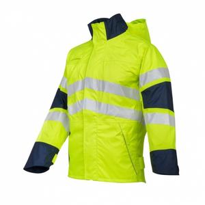 Chaquetas de trabajo de seguridad resistentes a la intemperie con tiras de alta visibilidad para equipos de trabajadores de carreteras fabricados en Pakistán. - Product Image 1