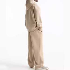 Ensemble de survêtements baggy unisexe surdimensionné et décontracté de printemps en coton léger personnalisé à capuche et survêtement d'entraînement - Product Image 2