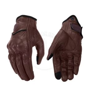 Guantes unisex personalizados de Spandex para motocross, guantes transpirables para ciclismo, perforados de cuero genuino vintage - Product Image 2