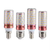 Ampoule LED E27 en forme de maïs, puces SMD 2835, acier inoxydable, CRI 90, économie d'énergie, utilisation intérieure/extérieure, culot E14, applications hôtelières, 4100K