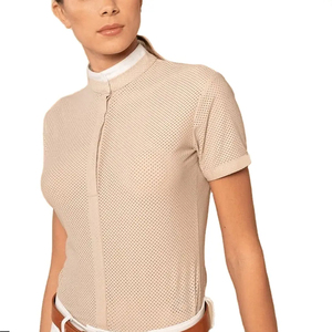 New Equestrian Jackets Horse Riding <b>Shirts</b> Half-sleeved <b>shirt</b> with a <b>gold</b> zipper Horse Riding Gym Fitness Athletic Tops - Product Image 6