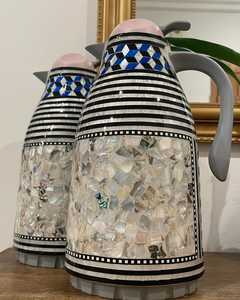 กาน้ำชาแบบฝังมุกสุดหรูสไตล์อาหรับทำด้วยมือสำหรับชงชากาแฟและน้ำ - Product Image 5