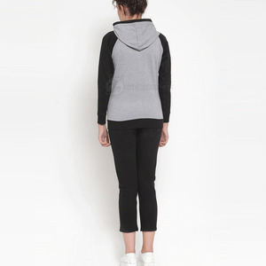 Women's Customizable 100% Cotton Tracksuit <b>Set</b> Stand Collar Solid Casual <b>Knitting</b> Breathable Quick Dry Workout Running One <b>Set</b> - Product Image 4