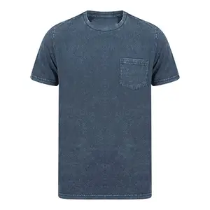 Üretici toptan asit yıkama T Shirt ağır Streetwear % 100% pamuk siyah asit yıkama T Shirt özel asit yıkama T Shirt