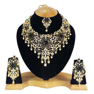 Vintage Style Flower Crystal Zircon Alloy Jewelry Set Necklace Earrings Headpiece Women Engagement Wedding Anniversary Party - Product Image 1