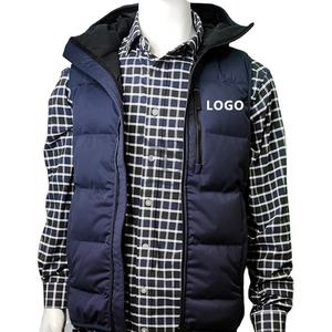 2025 hiver sans manches brillant bouffant gilet veste Logo personnalisé imperméable brillant bulle hommes gilets respirant OEM entretenu - Product Image 1