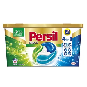 Discos Persil 4 en 1 - Universales (550G - 22 Discos), Detergente Pre-Dosificado, Potencia 4 en 1 Contra Manchas Difíciles, Para un Brillo Extra - Product Image 2