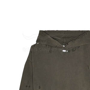 Tasa de venta al por mayor 2024 Los mejores hombres de moda Sudaderas con capucha desgastadas Low Moq Sudaderas con capucha desgastadas para hombres - Product Image 5