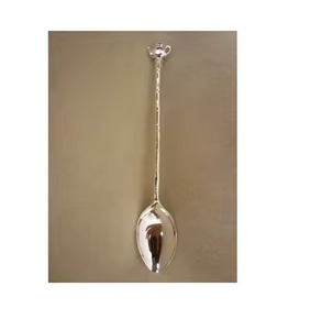 Couverts en métal design Ustensiles de cuisine Couverts modernes Cuillère à soupe Nouvel ensemble de cuillères à café en métal doré - Product Image 6