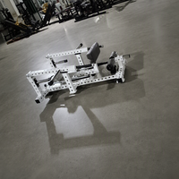 Appareil de Squat à Ciseaux Robuste à Charge de Plaques avec Rouleaux en Mousse et Plaques de Repose-Pieds pour l'Entraînement de Force en Salle de Sport Commerciale