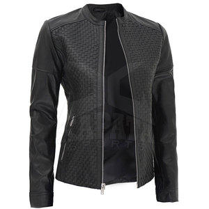Women's High Quality Genuine Leather Jacket New Arrival Breathable Eco-Friendly Windproof Customizable for <b>Winter</b> Low MOQ - Product Image 6