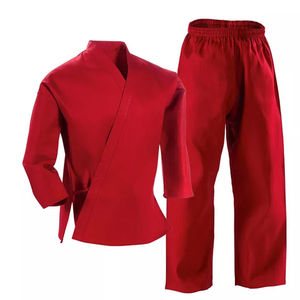 Traje de Karate de algodón ajustable de doble extremo MMA Equipo de Boxeo Jiu Jitsu Kimono liso teñido estiramiento entrenamiento de artes marciales 180g - Product Image 4