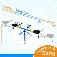Comprar balancín de metal giratorio Totter equipo de parque infantil para jardín al aire libre columpio interior, 2 asientos