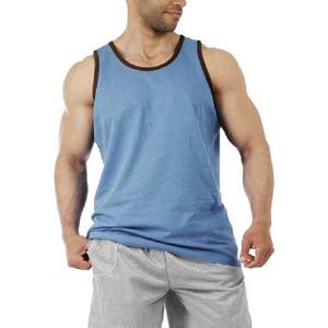 Débardeurs en coton spandex surdimensionnés personnalisables pour hommes, col rond sans manches, grande taille, tissage tricoté et respirant - Product Image 6
